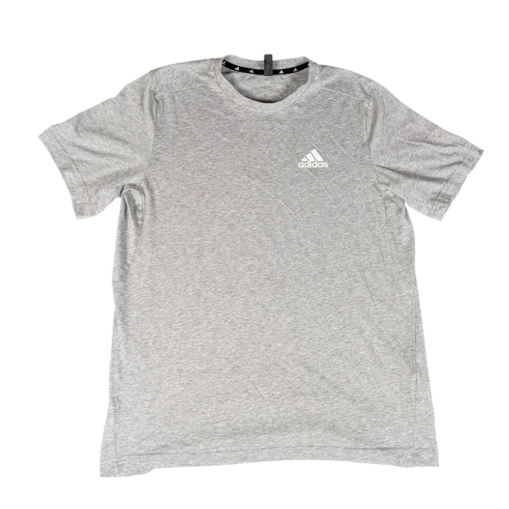 Adidas T-Shirt Mens Medium Gray Primegreen Aeroready Short Sleeve Excellent